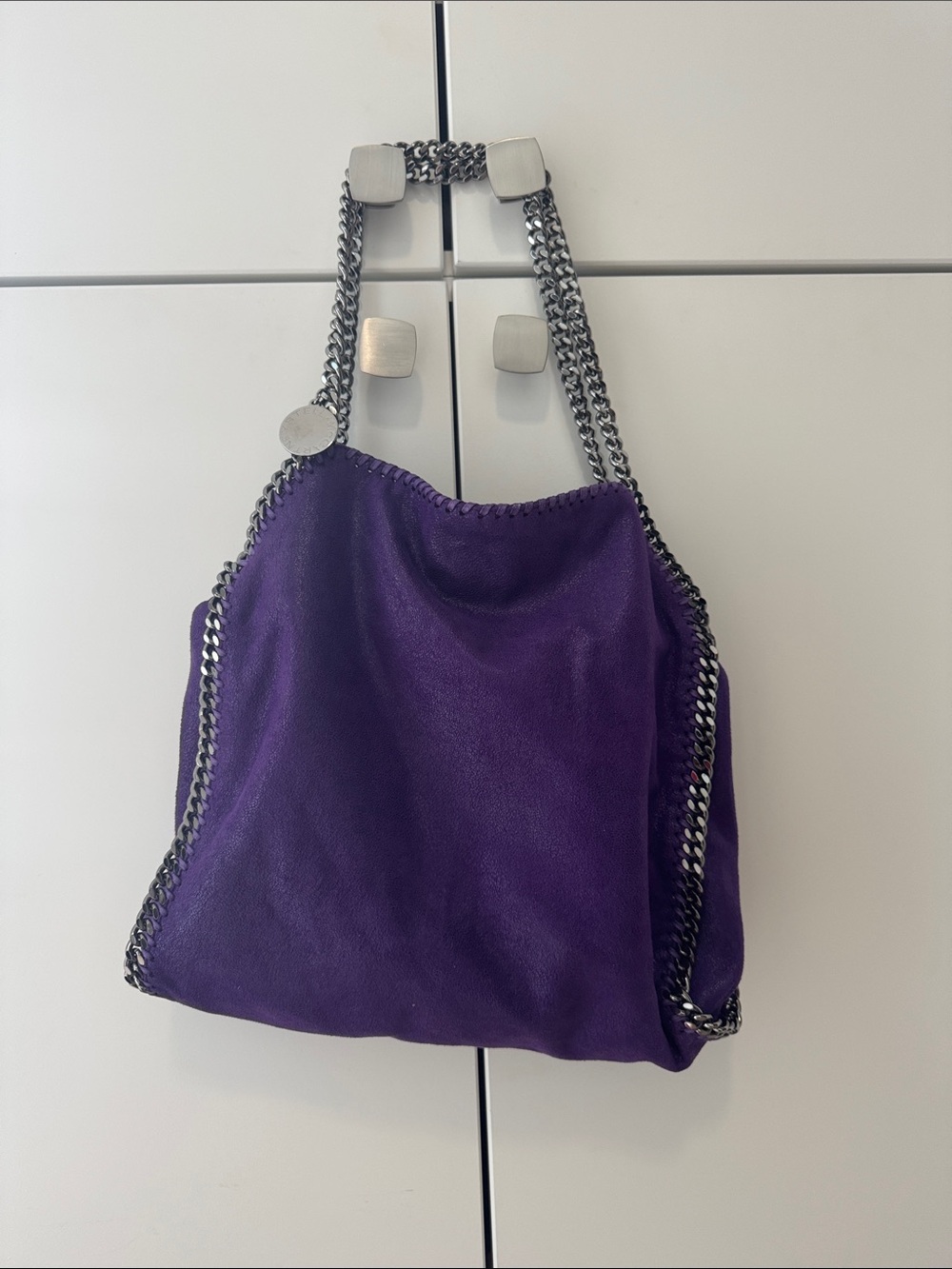 Stella McCartney Purple Chain-Trim Tote